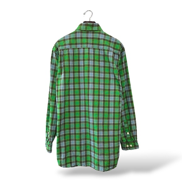 Carhartt Green/Blue Plaid Shirt, Medium - Picture 2 of 6